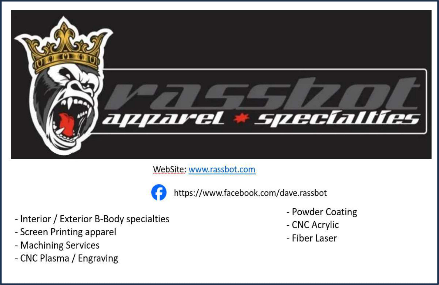 Rassbot Apparel & Specialties — ISSCA 2026 Nationals marketing partner